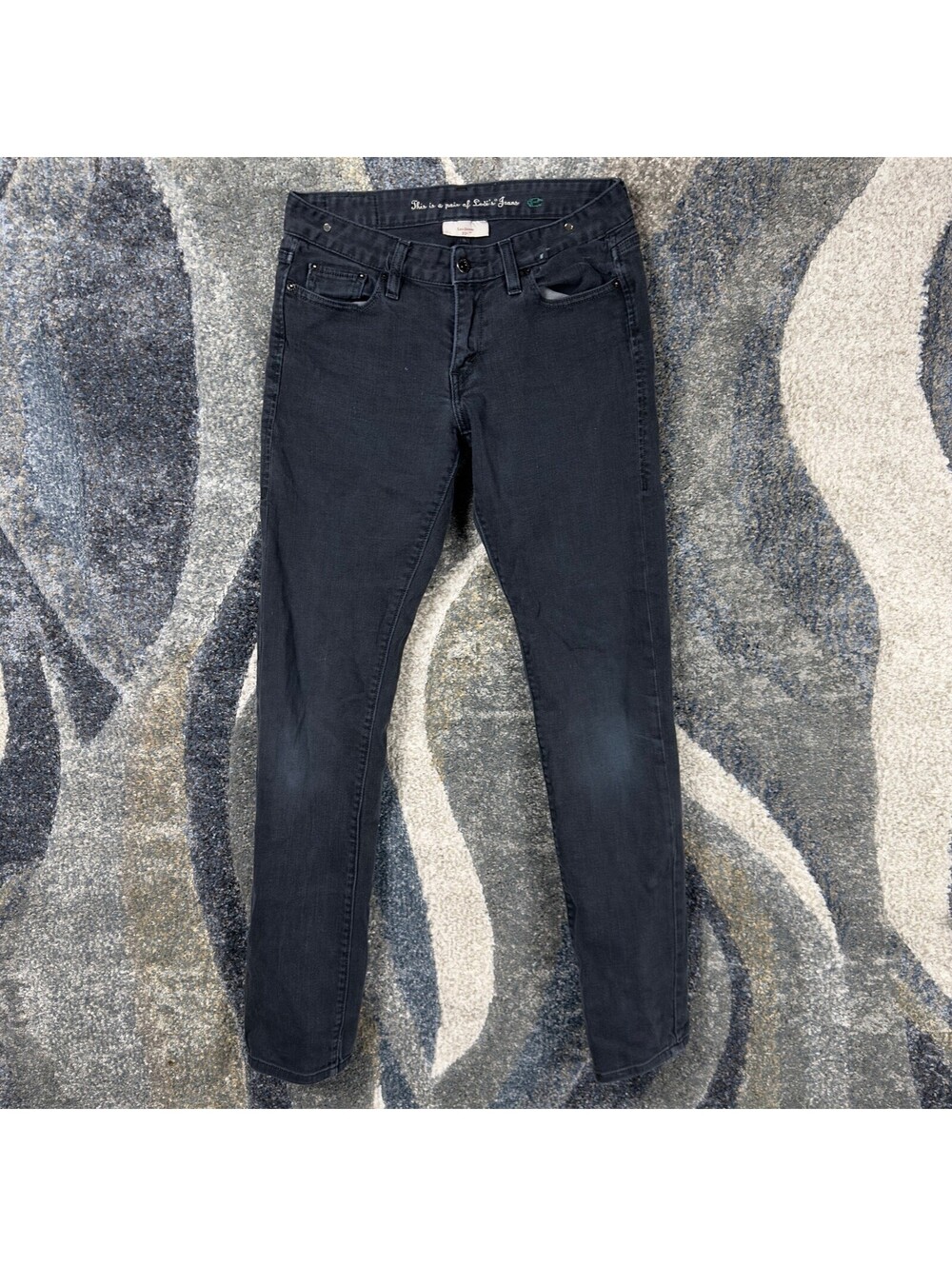 Levis 531 Low Skinny Jeans Womens 6L W28 Faded Black Grunge
